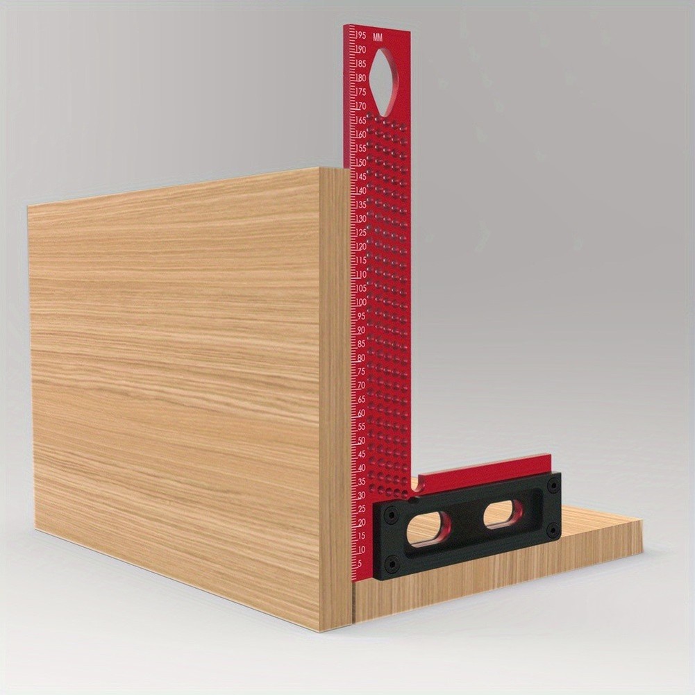 Woodworking Online - Precisie-houtbewerkingsliniaal met L-vormige markeringsgaten voor nauwkeurige