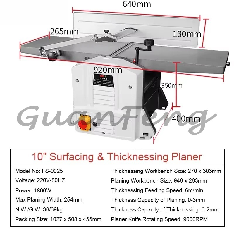 10 inch krachtige multifunctio - Woodworking Jointer recensie en prijs