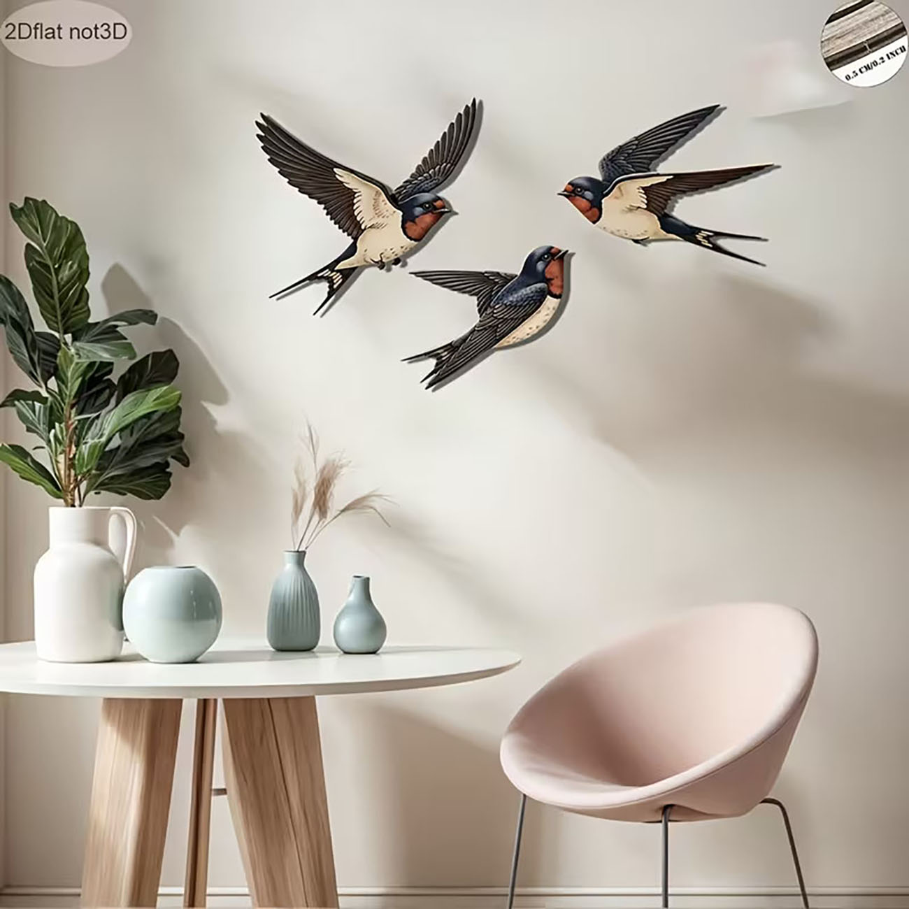 2D Platte Zwaluw Houten Wandde - Woodworking Room recensie en prijs